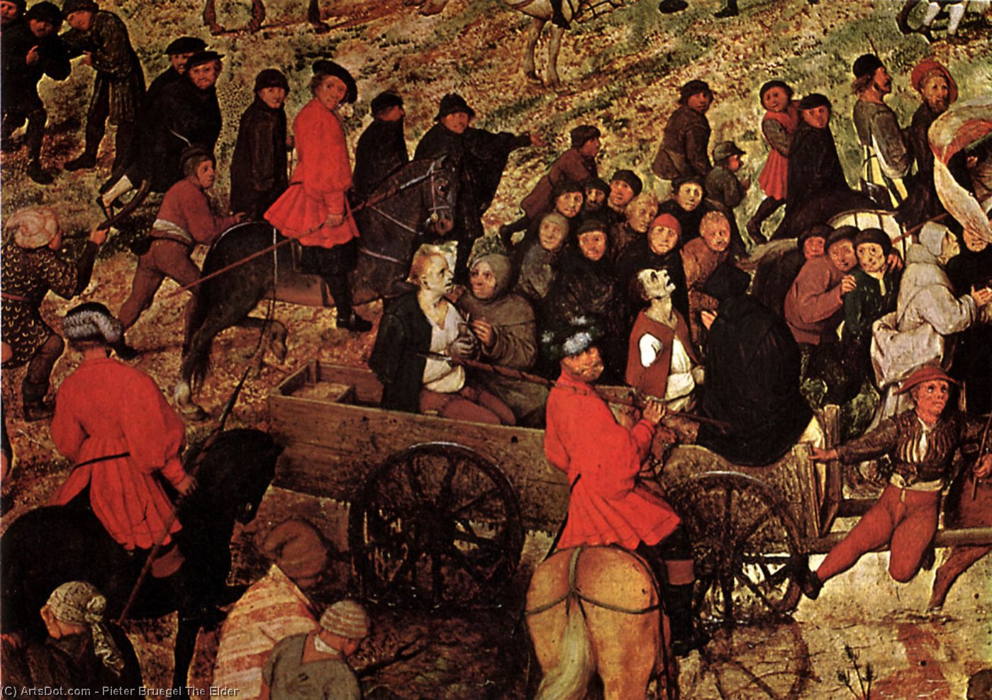 Wikioo.org - The Encyclopedia of Fine Arts - Painting, Artwork by Pieter Bruegel The Elder - The Procession to Calvary [detail]