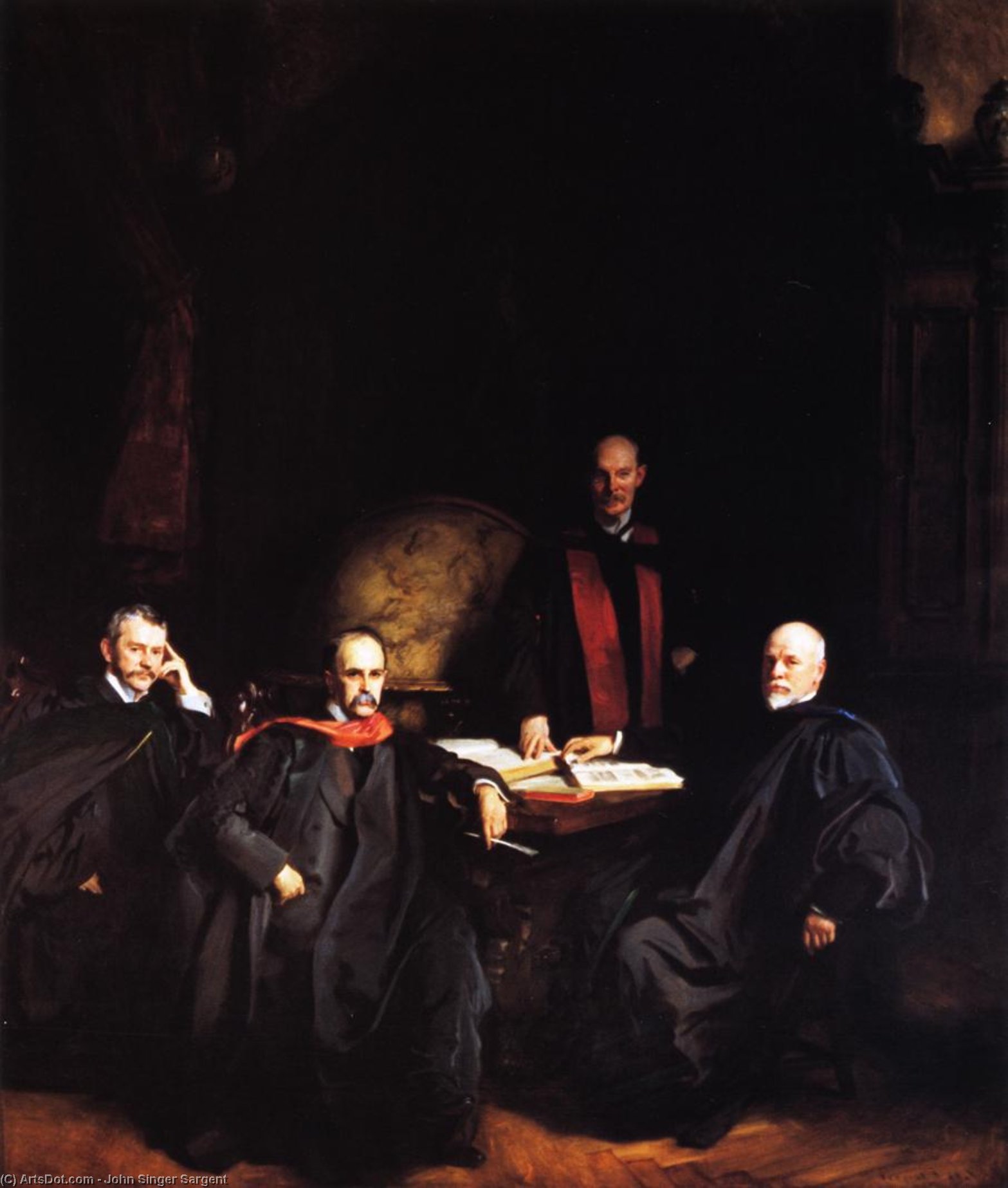 Wikioo.org - The Encyclopedia of Fine Arts - Painting, Artwork by John Singer Sargent - Professors Welch, Halsted, Osler and Kelly (also known as The Four Doctors)