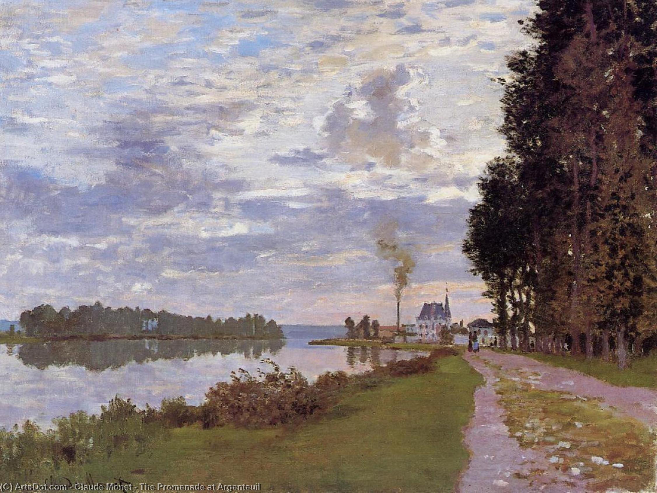 Wikioo.org - The Encyclopedia of Fine Arts - Painting, Artwork by Claude Monet - The Promenade at Argenteuil
