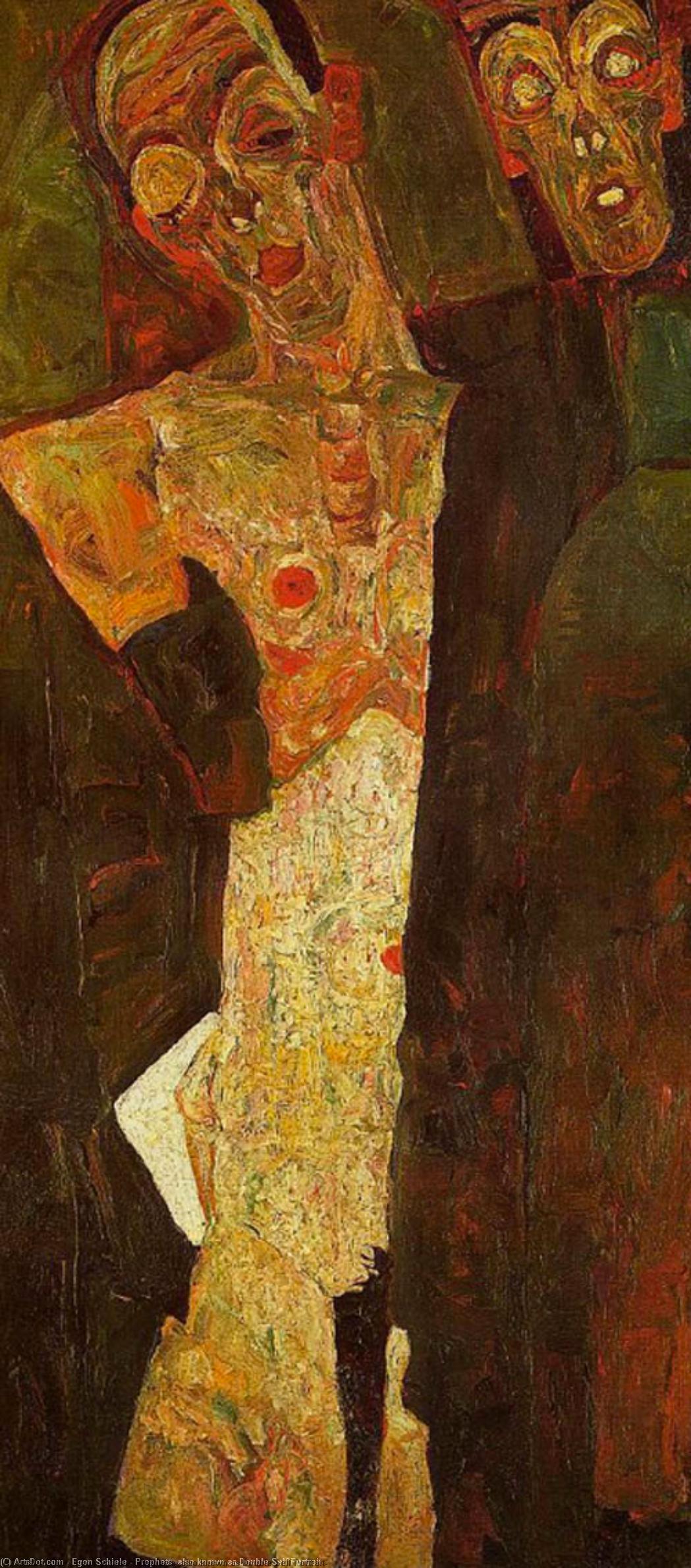 WikiOO.org - Encyclopedia of Fine Arts - Maalaus, taideteos Egon Schiele - Prophets (also known as Double Self Portrait)