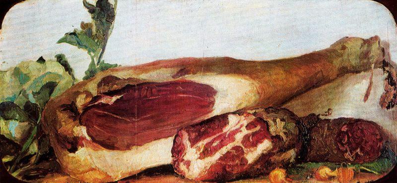 Wikioo.org - The Encyclopedia of Fine Arts - Painting, Artwork by Giovanni Segantini - Prosciutto