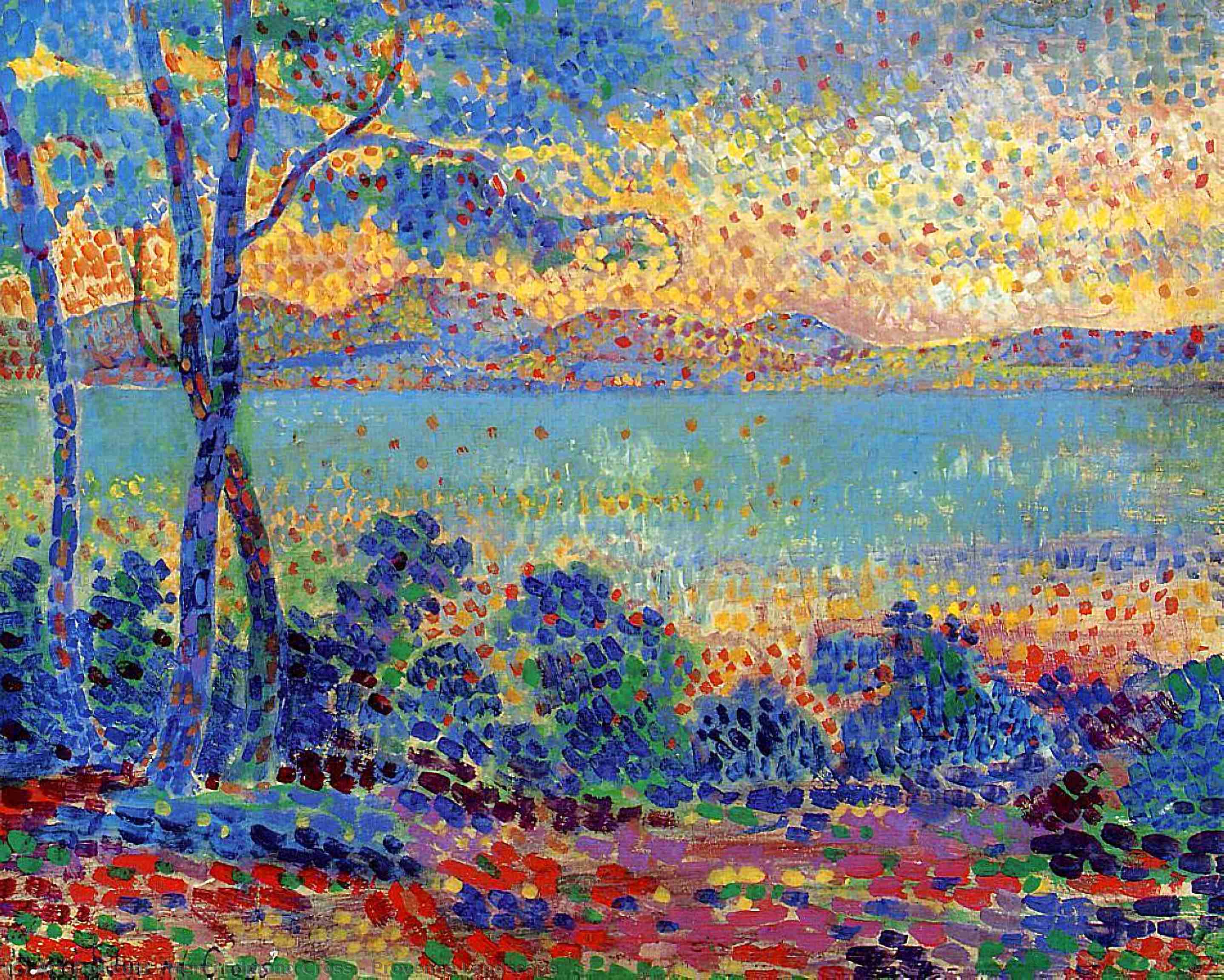 Wikioo.org - Bách khoa toàn thư về mỹ thuật - Vẽ tranh, Tác phẩm nghệ thuật Henri Edmond Cross - Provence Landscape