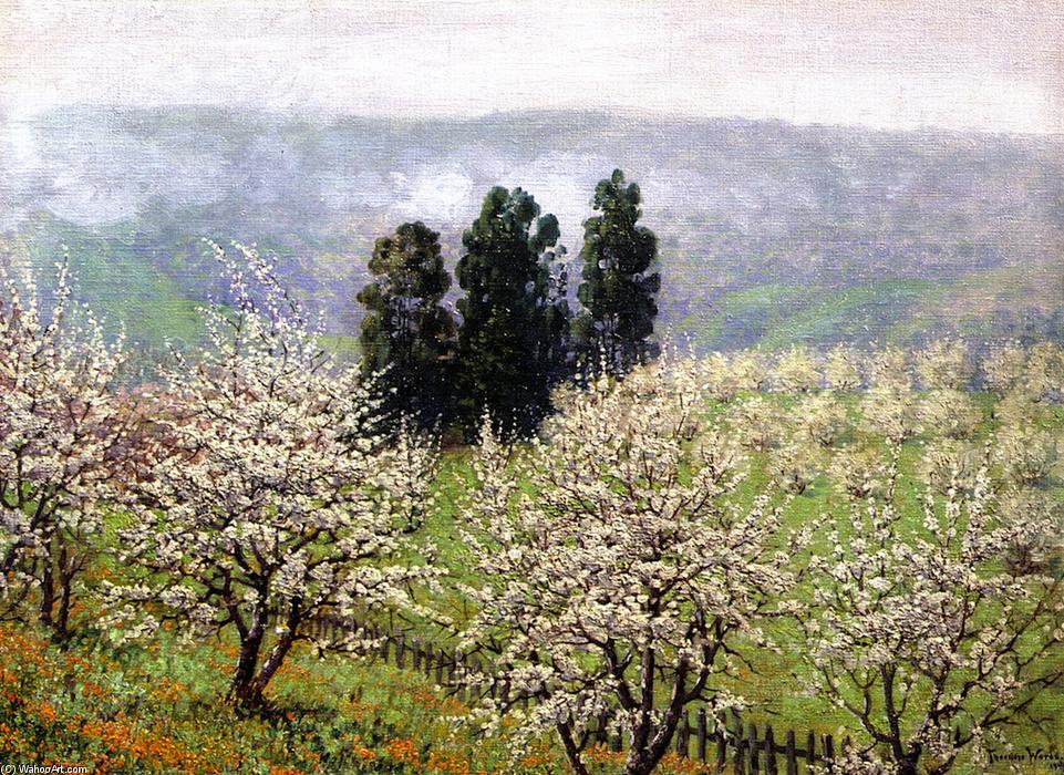 Wikioo.org - The Encyclopedia of Fine Arts - Painting, Artwork by Theodore Wores - Prune Blossoms of Saratoga