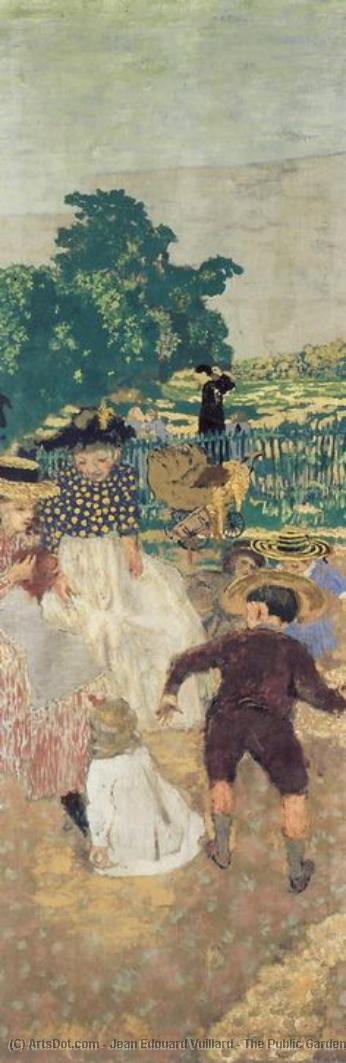 WikiOO.org - Encyclopedia of Fine Arts - Lukisan, Artwork Jean Edouard Vuillard - The Public Gardens - The Nursemaids