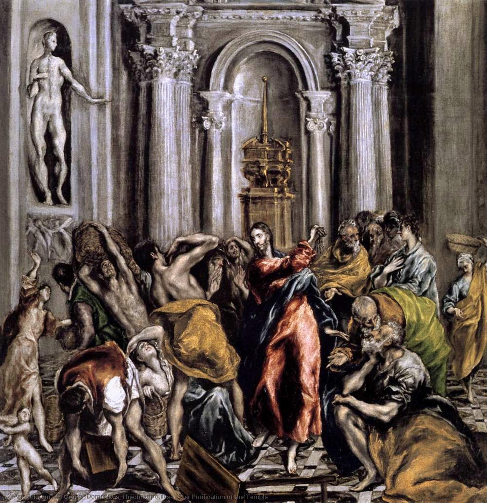 WikiOO.org – 美術百科全書 - 繪畫，作品 El Greco (Doménikos Theotokopoulos) - 净化 的  的  寺