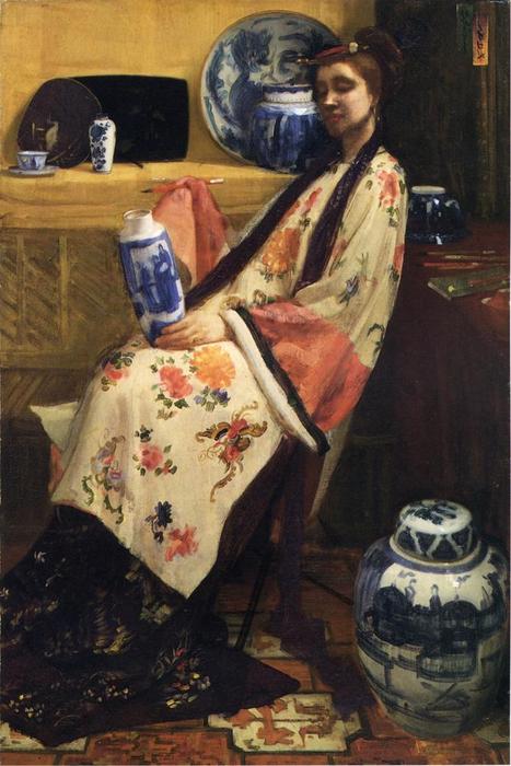 WikiOO.org – 美術百科全書 - 繪畫，作品 James Abbott Mcneill Whistler - 紫 上升 : 在郎雷怎  的 六 分数
