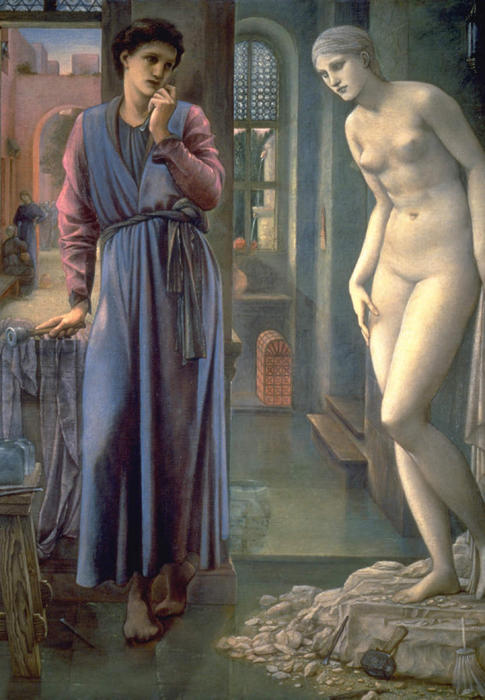 WikiOO.org - Encyclopedia of Fine Arts - Maľba, Artwork Edward Coley Burne-Jones - Pygmalion and the Image II: The Hand Refrains