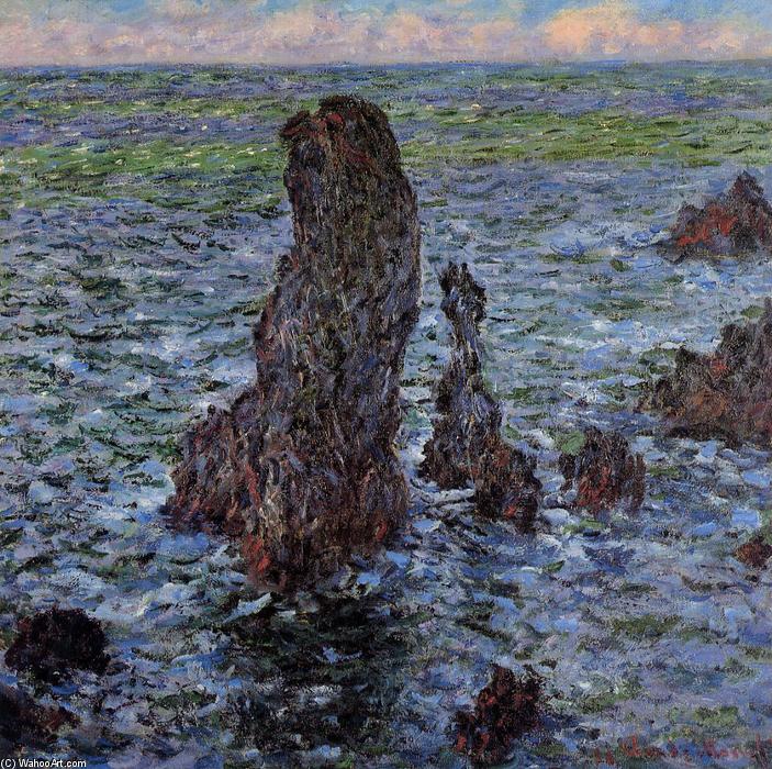 Wikioo.org - The Encyclopedia of Fine Arts - Painting, Artwork by Claude Monet - The 'Pyramids' at Port-Coton