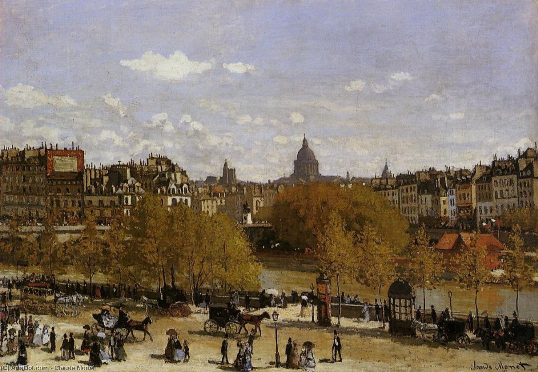 Wikioo.org - สารานุกรมวิจิตรศิลป์ - จิตรกรรม Claude Monet - Quai du Louvre