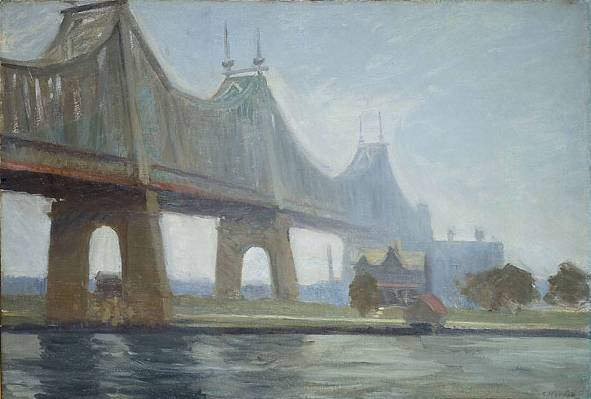 Wikioo.org - The Encyclopedia of Fine Arts - Painting, Artwork by Edward Hopper - Queensborough Bridge