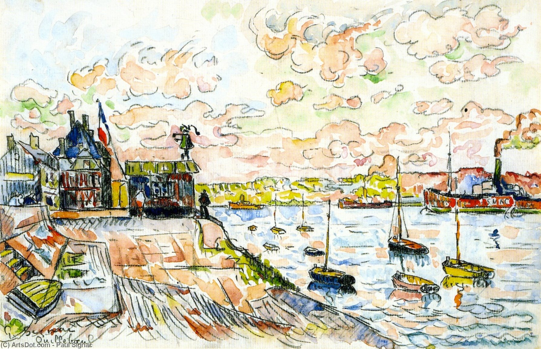 Wikioo.org - The Encyclopedia of Fine Arts - Painting, Artwork by Paul Signac - Quilleboeuf