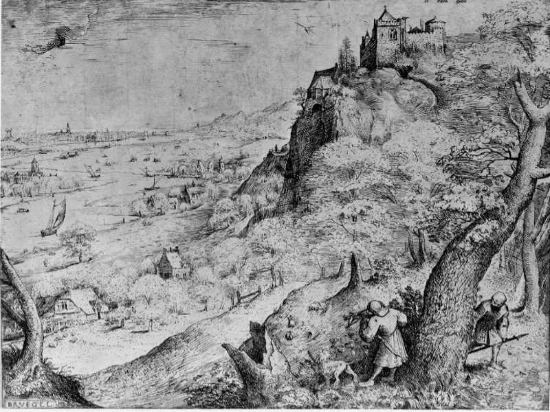 Wikioo.org - Bách khoa toàn thư về mỹ thuật - Vẽ tranh, Tác phẩm nghệ thuật Pieter Bruegel The Elder - Rabbit Hunt (La chasse au Lapin Sauvage)