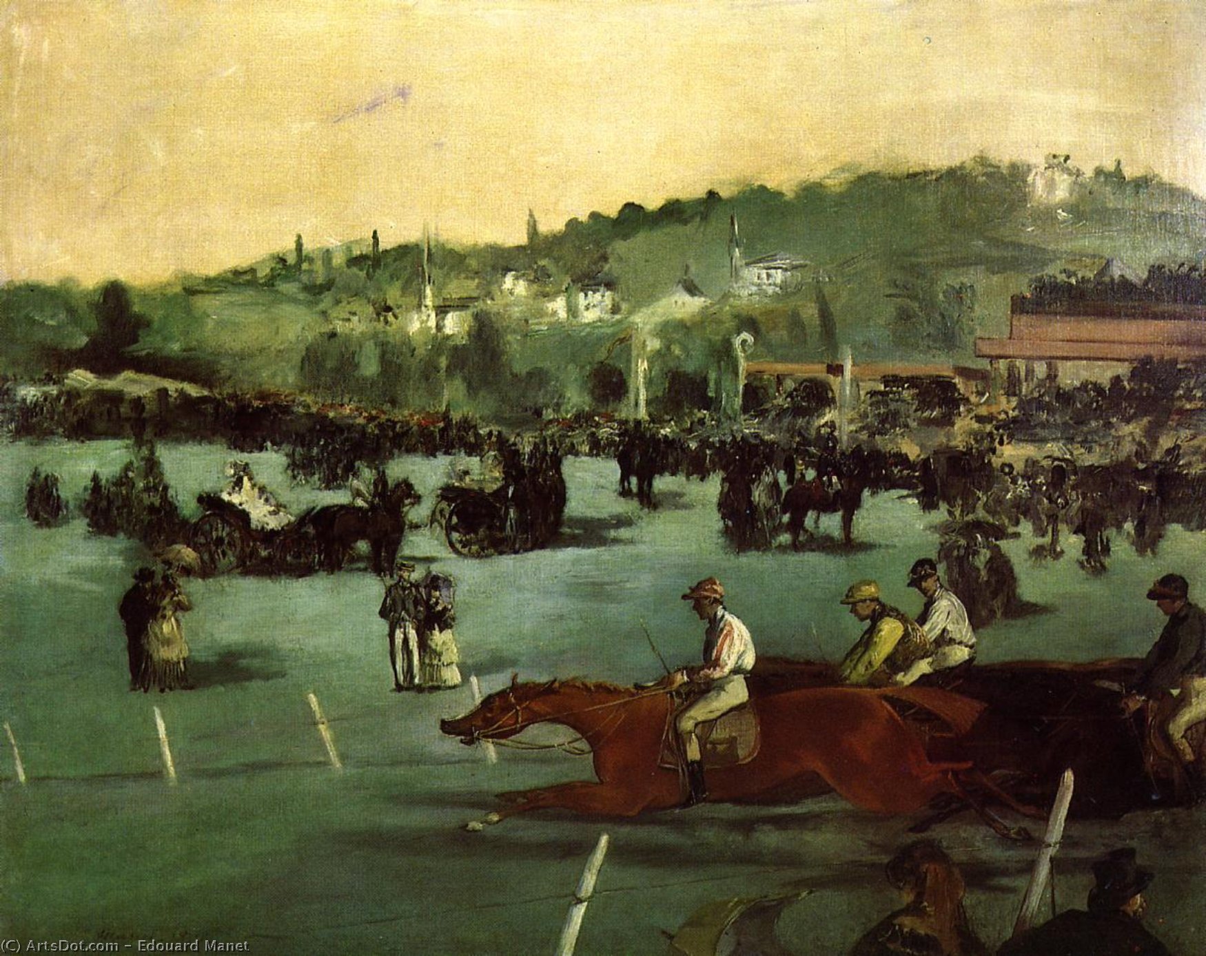 Wikioo.org - The Encyclopedia of Fine Arts - Painting, Artwork by Edouard Manet - The Races in the Bois de Boulogne
