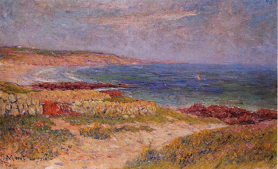 Wikioo.org - The Encyclopedia of Fine Arts - Painting, Artwork by Henri Moret - Raguenez Beach, Finistere