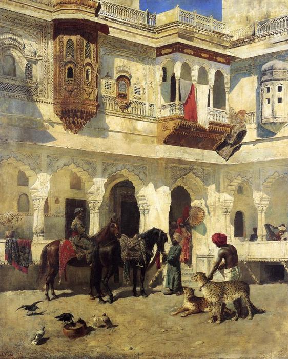 Wikioo.org - The Encyclopedia of Fine Arts - Painting, Artwork by Edwin Lord Weeks - Rahaj Starting on a Hunt