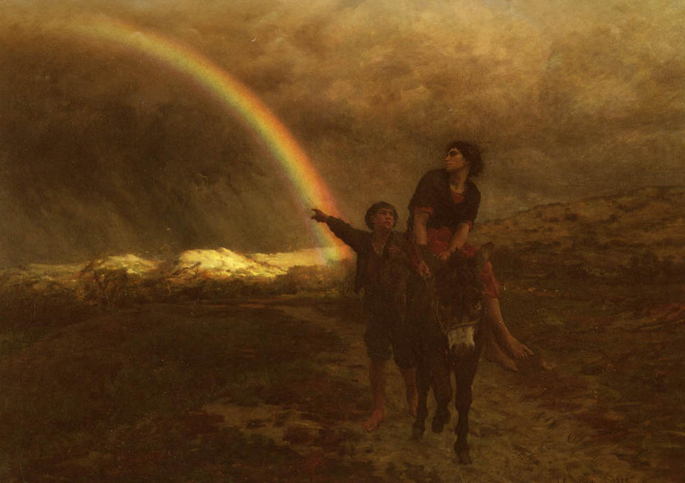 Wikioo.org - The Encyclopedia of Fine Arts - Painting, Artwork by Jules Adolphe Aimé Louis Breton - Rainbow