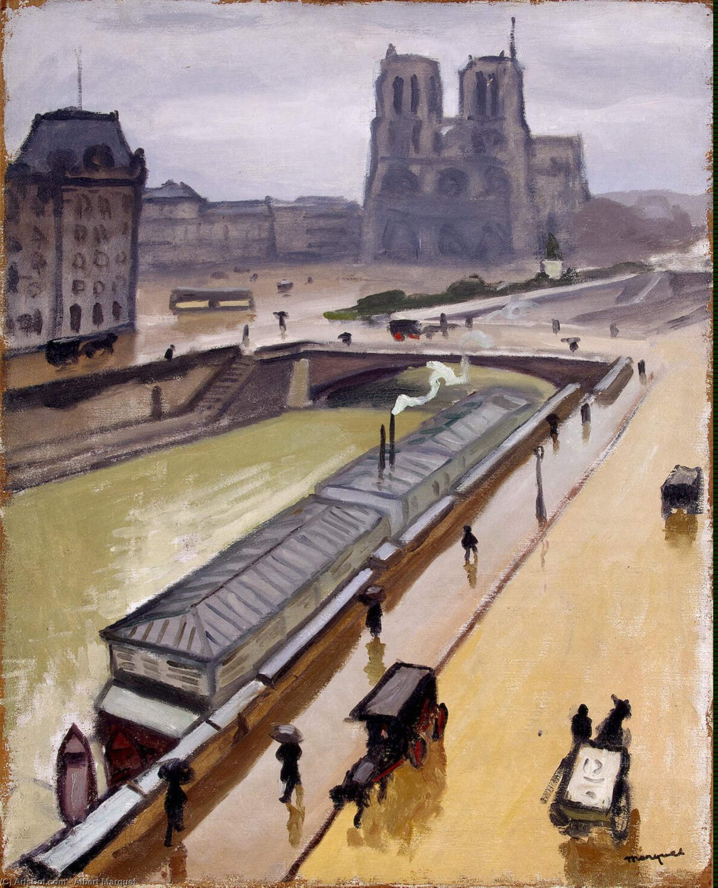 Wikioo.org - The Encyclopedia of Fine Arts - Painting, Artwork by Albert Marquet - Rainy Day in Paris
