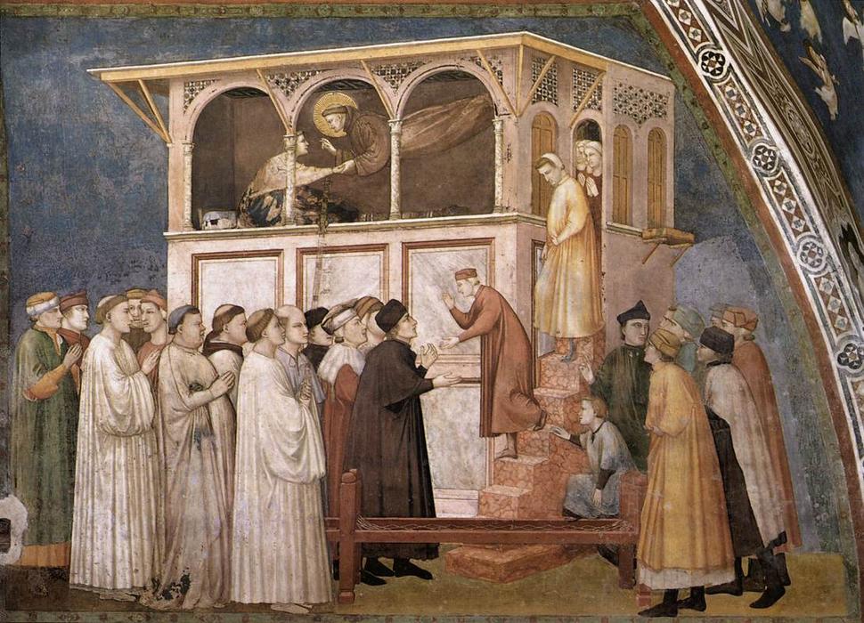 Wikioo.org - Bách khoa toàn thư về mỹ thuật - Vẽ tranh, Tác phẩm nghệ thuật Giotto Di Bondone - Raising of the Boy in Sessa (North transept, Lower Church, San Francesco, Assisi)