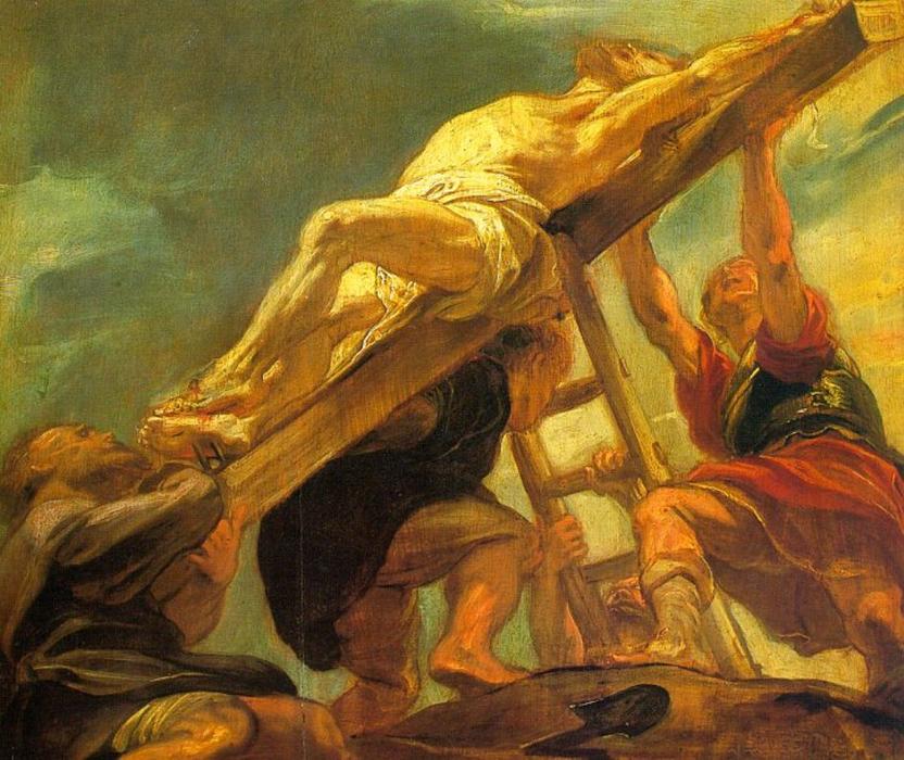 WikiOO.org - Enciclopédia das Belas Artes - Pintura, Arte por Peter Paul Rubens - The Raising of the Cross