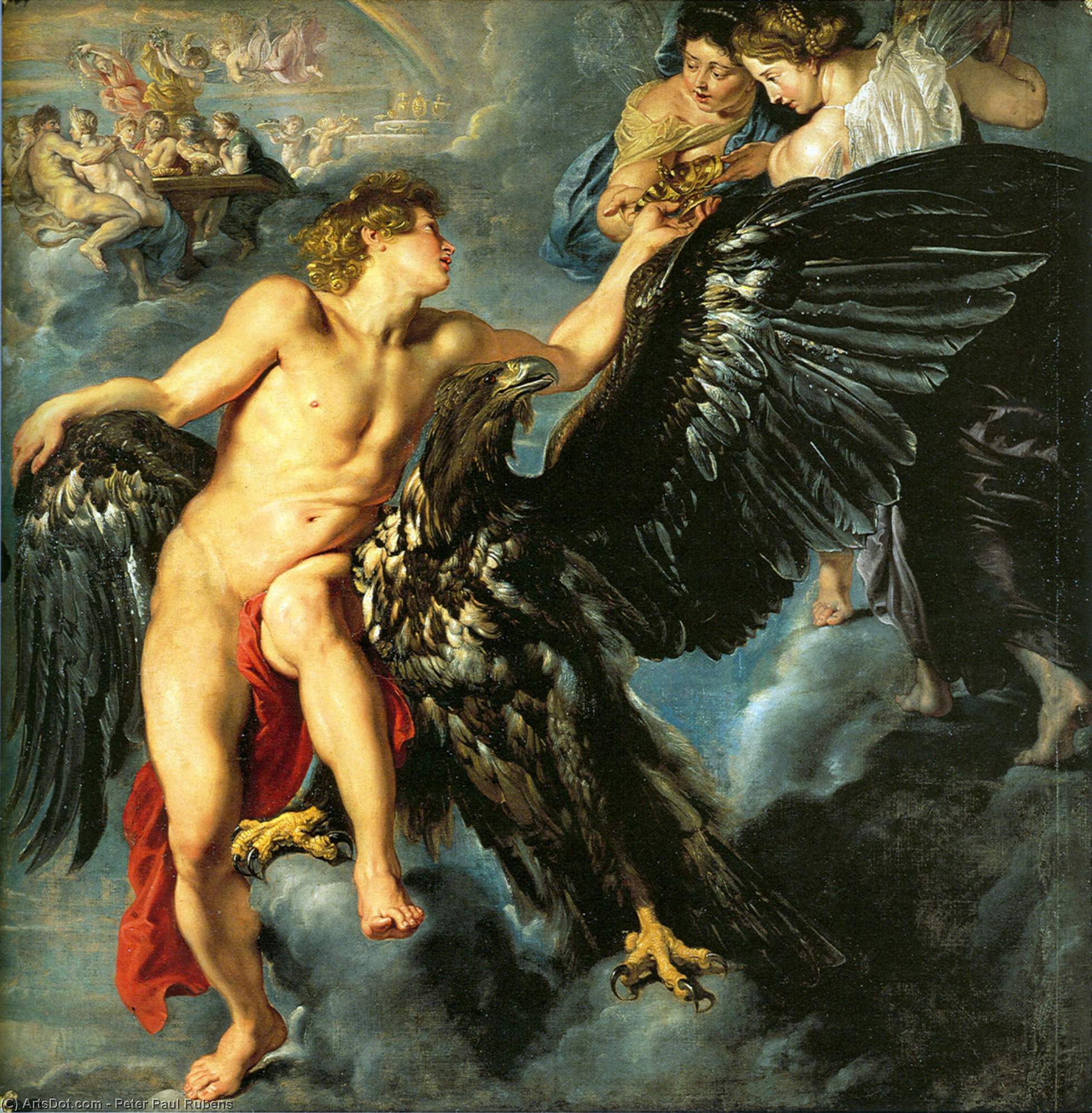 Wikioo.org - Bách khoa toàn thư về mỹ thuật - Vẽ tranh, Tác phẩm nghệ thuật Peter Paul Rubens - Rape of Ganymede