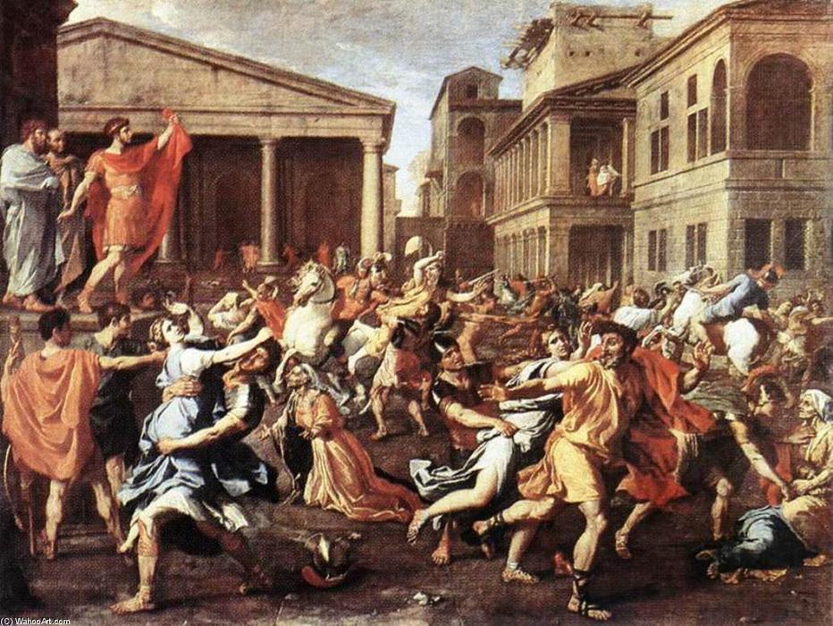 Wikioo.org - The Encyclopedia of Fine Arts - Painting, Artwork by Nicolas Poussin - The Rape of the Sabine Women