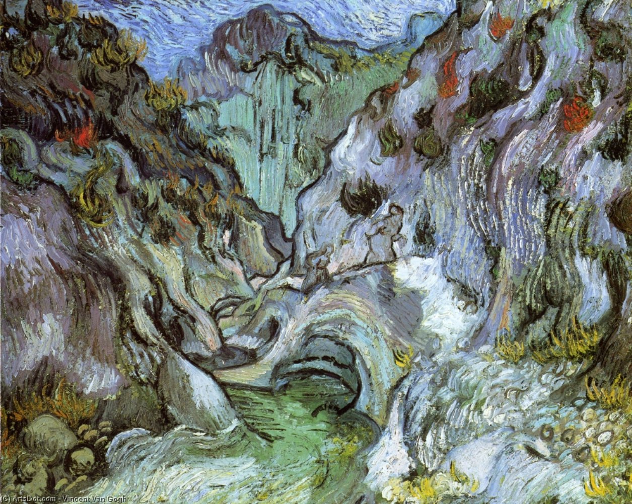 Wikioo.org - The Encyclopedia of Fine Arts - Painting, Artwork by Vincent Van Gogh - Ravine