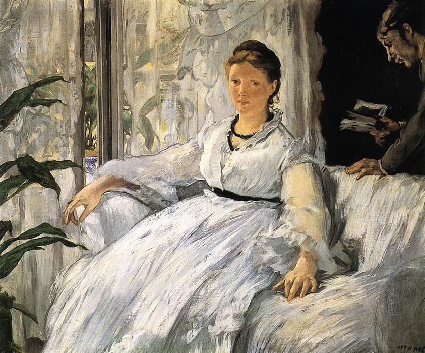 Wikioo.org - Bách khoa toàn thư về mỹ thuật - Vẽ tranh, Tác phẩm nghệ thuật Edouard Manet - Reading