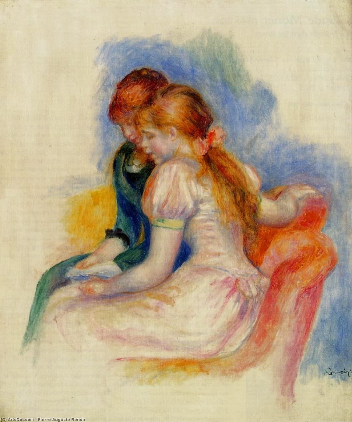 WikiOO.org - Εγκυκλοπαίδεια Καλών Τεχνών - Ζωγραφική, έργα τέχνης Pierre-Auguste Renoir - The Reading