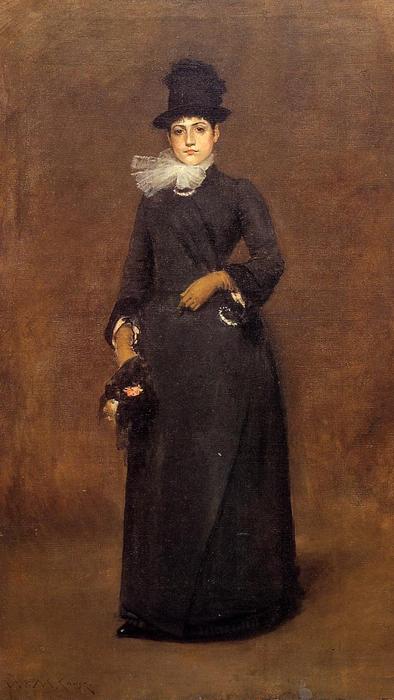 Wikioo.org - The Encyclopedia of Fine Arts - Painting, Artwork by William Merritt Chase - Ready for a Walk: Beatrice Clough Bachmann