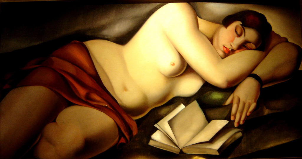 WikiOO.org - Encyclopedia of Fine Arts - Målning, konstverk Tamara De Lempicka - Reclining Nude