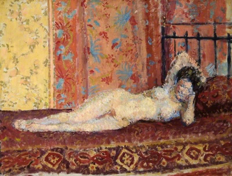 WikiOO.org - Encyclopedia of Fine Arts - Maleri, Artwork Spencer Frederick Gore - Reclining Nude