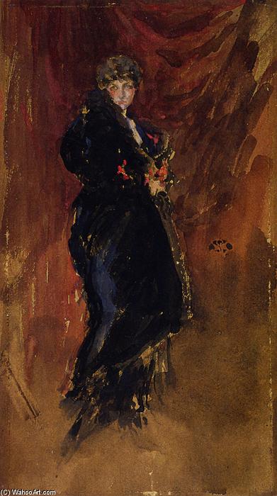 WikiOO.org - Encyclopedia of Fine Arts - Schilderen, Artwork James Abbott Mcneill Whistler - Red and Black