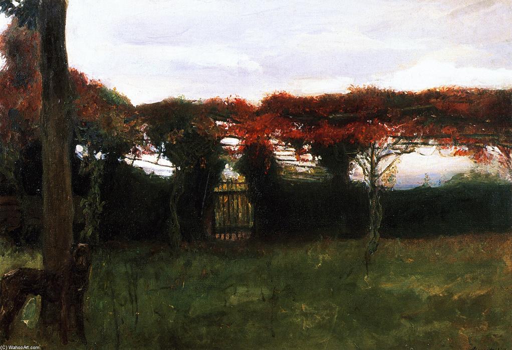 WikiOO.org - Encyclopedia of Fine Arts - Lukisan, Artwork Max Slevogt - Red Arbor with Dog