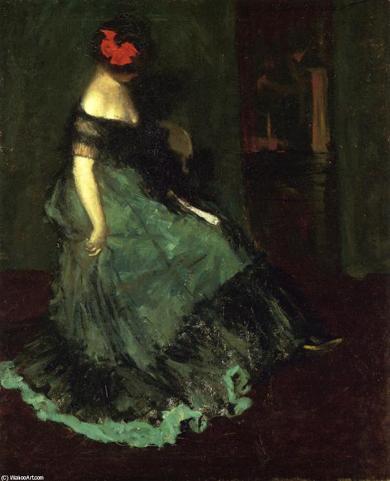 WikiOO.org - Encyclopedia of Fine Arts - Malba, Artwork Charles Webster Hawthorne - The Red Bow