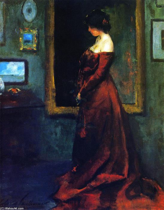 WikiOO.org - Encyclopedia of Fine Arts - Schilderen, Artwork Charles Webster Hawthorne - The Red Gown