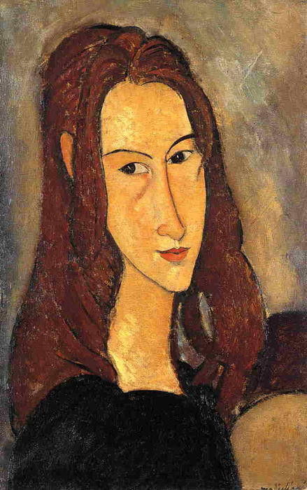 Wikioo.org - The Encyclopedia of Fine Arts - Painting, Artwork by Amedeo Modigliani - Red Haired Girl