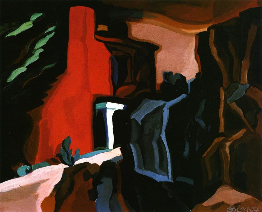 Wikioo.org - Bách khoa toàn thư về mỹ thuật - Vẽ tranh, Tác phẩm nghệ thuật Friedrich Julius Oskar Blümner - Red, Night Thoughts