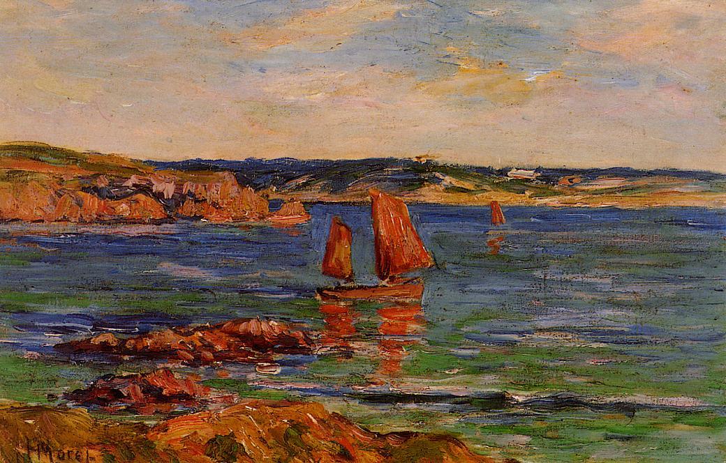 Wikioo.org - The Encyclopedia of Fine Arts - Painting, Artwork by Henri Moret - Red Rocks