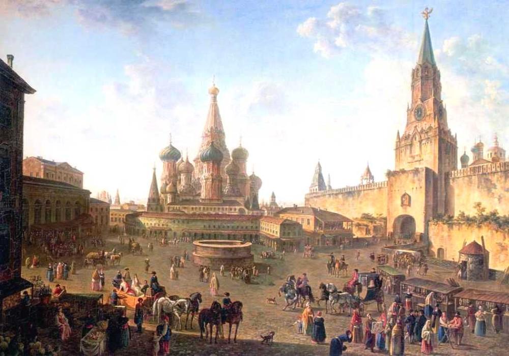Wikioo.org - The Encyclopedia of Fine Arts - Painting, Artwork by Fedor Yakovlevich Alekseev - The Red Square in Moscow