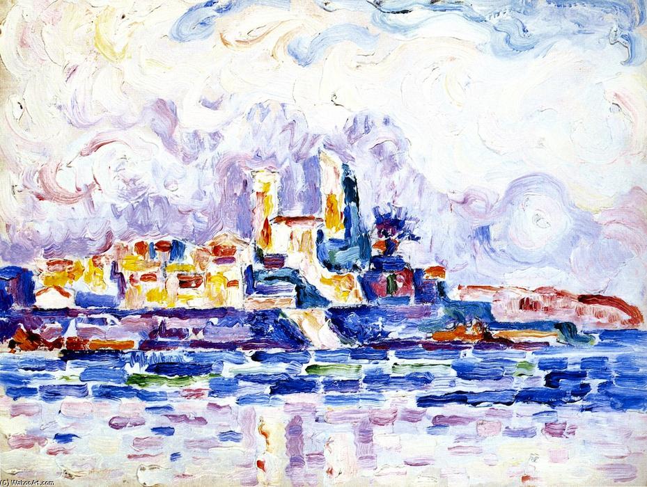 Wikioo.org – L'Enciclopedia delle Belle Arti - Pittura, Opere di Paul Signac - tramonto rosso , Antibes