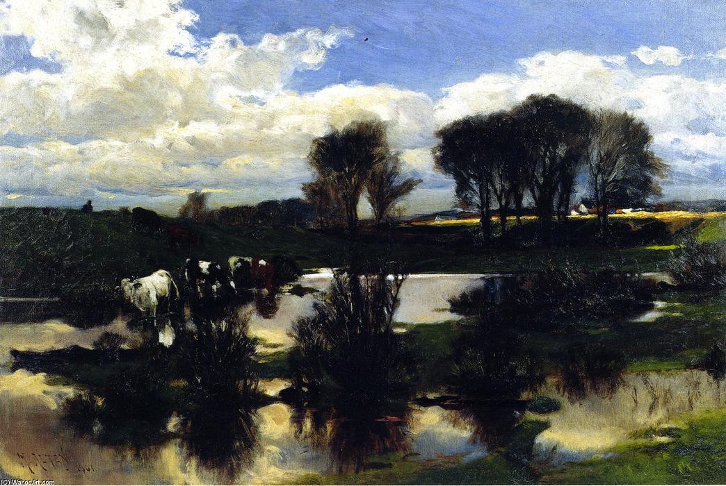 Wikioo.org - The Encyclopedia of Fine Arts - Painting, Artwork by Mathias Joseph Alten - Reflections, Michigan Landscape