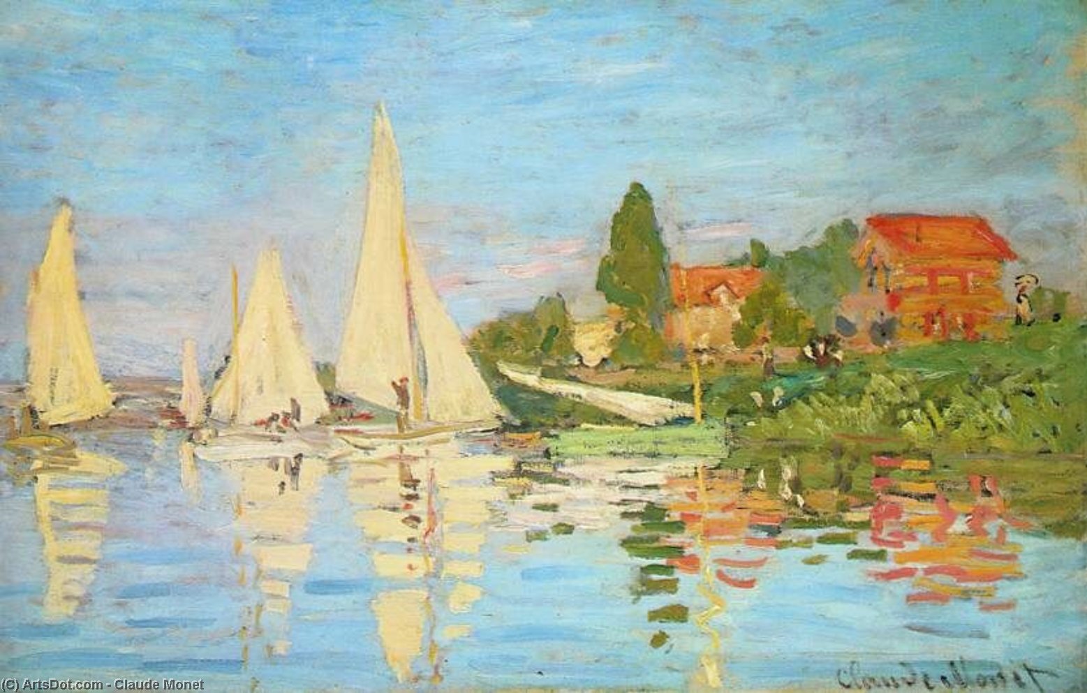 WikiOO.org – 美術百科全書 - 繪畫，作品 Claude Monet - 阿根廷帆船赛