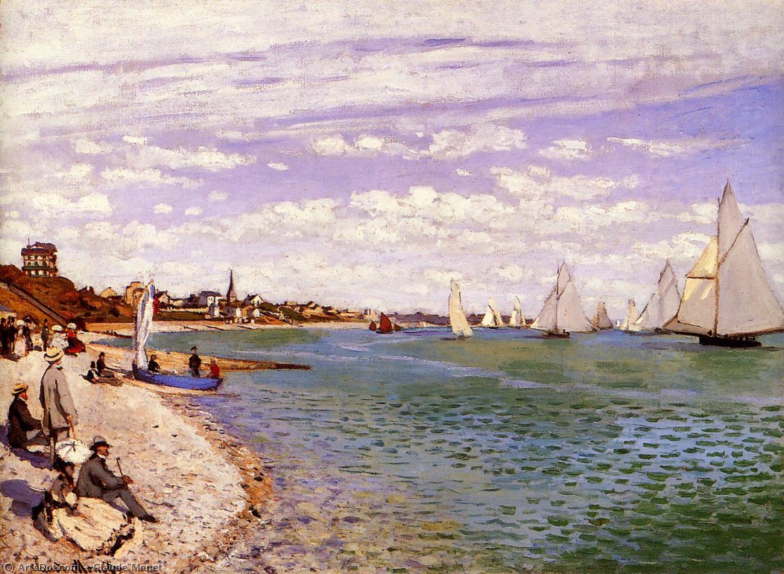 Wikioo.org – L'Enciclopedia delle Belle Arti - Pittura, Opere di Claude Monet - Regata a Sainte-Adresse