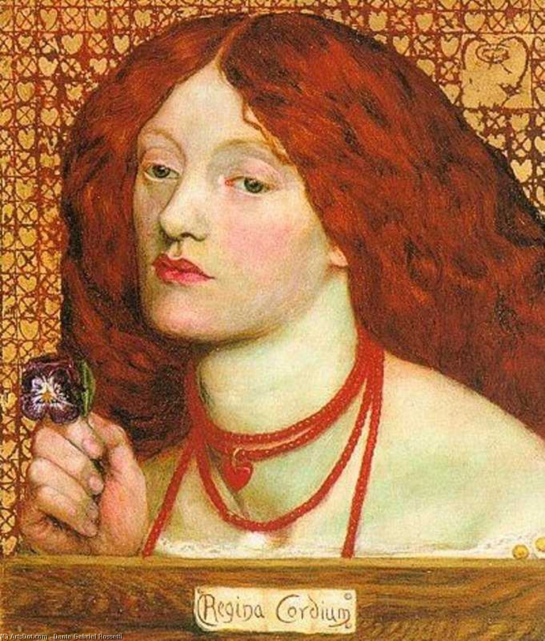 Wikioo.org – La Enciclopedia de las Bellas Artes - Pintura, Obras de arte de Dante Gabriel Rossetti - regina cordium