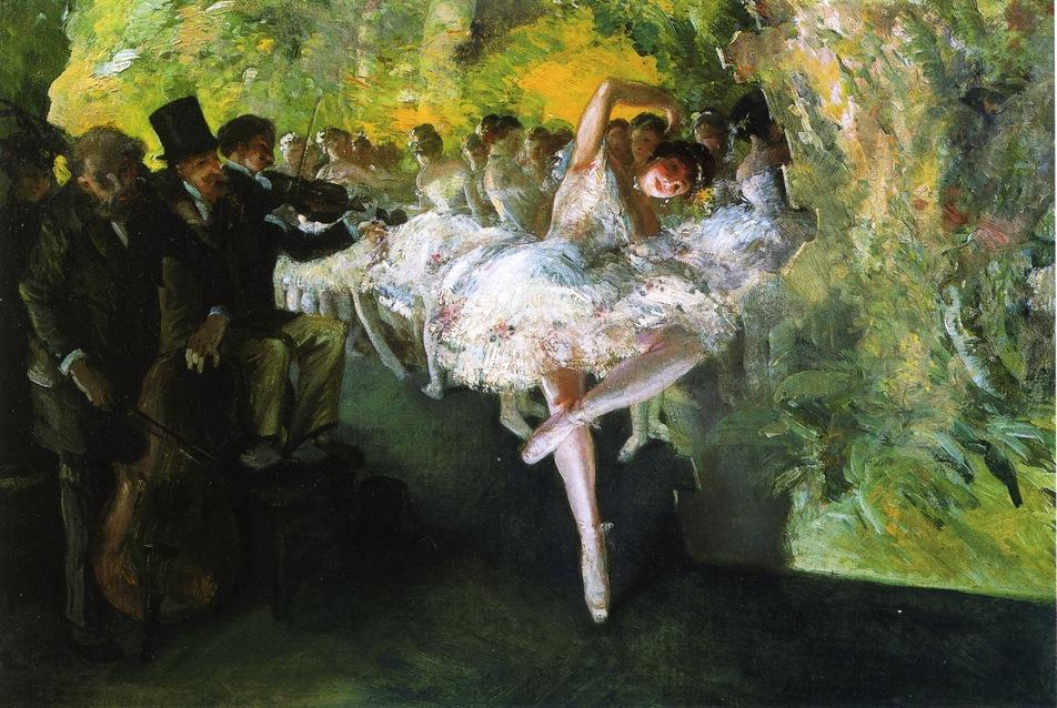 Wikioo.org - The Encyclopedia of Fine Arts - Painting, Artwork by Everett Shinn - Rehearsal of the Ballet
