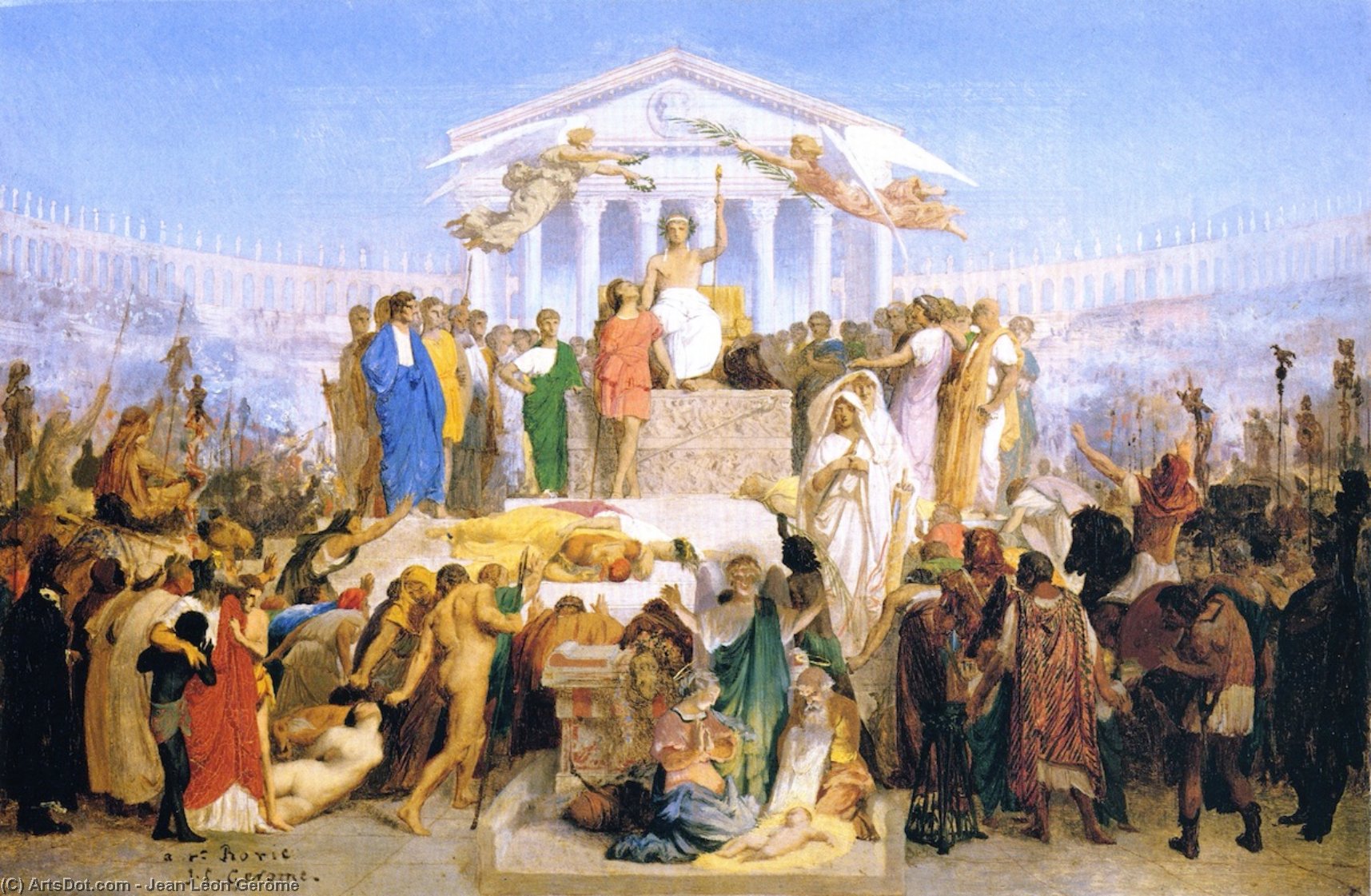 WikiOO.org - Encyclopedia of Fine Arts - Maľba, Artwork Jean Léon Gérôme - The Reign of Augustus (study)