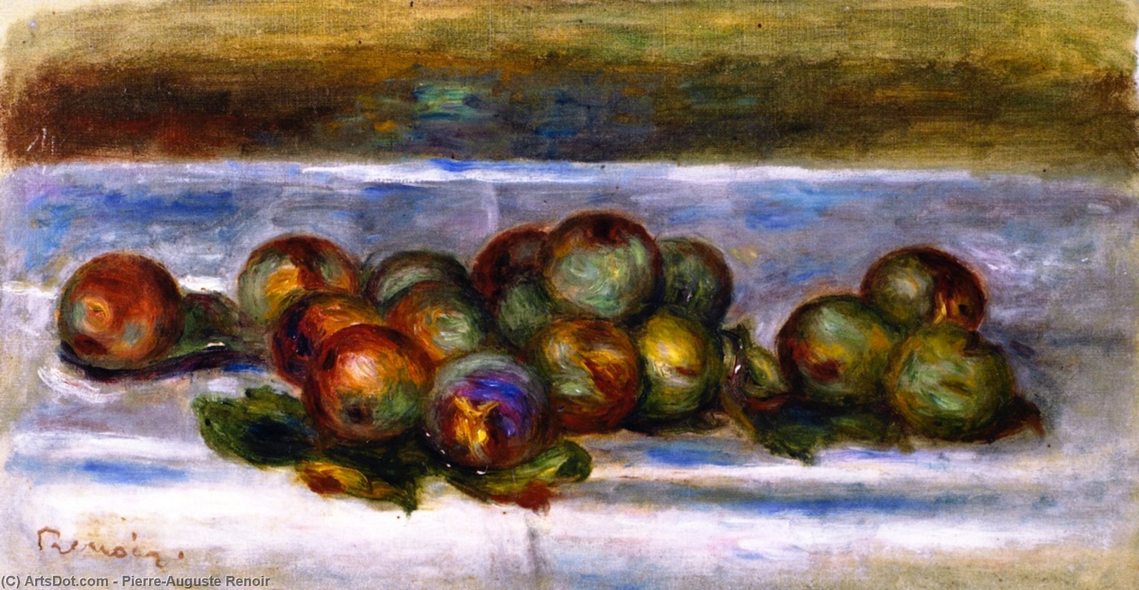 WikiOO.org – 美術百科全書 - 繪畫，作品 Pierre-Auguste Renoir - Reines-Claude ( 青梅 李子 )