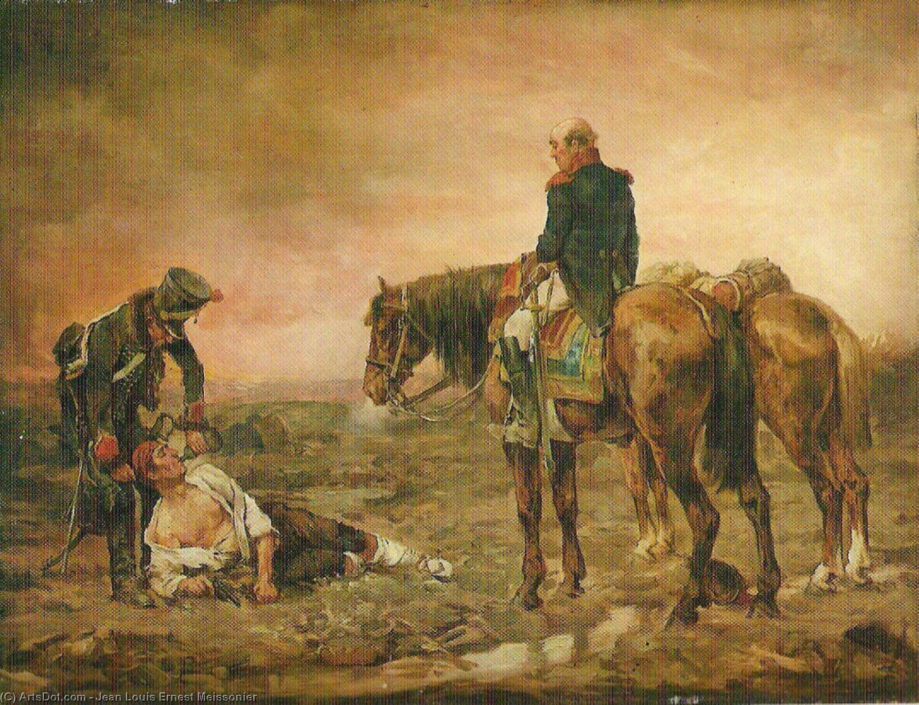 Wikioo.org - The Encyclopedia of Fine Arts - Painting, Artwork by Jean Louis Ernest Meissonier - Relief After the Battle
