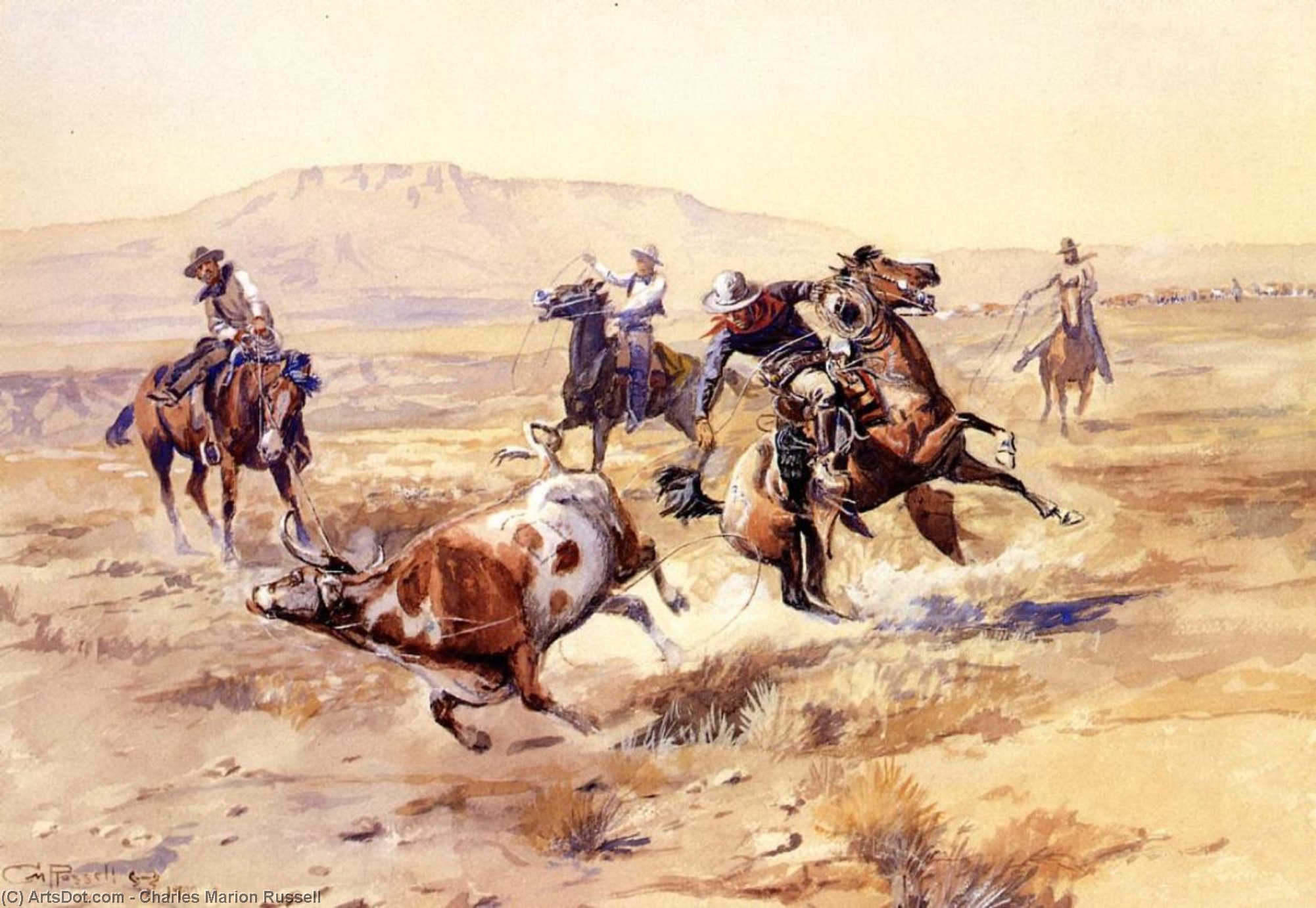 Wikioo.org - The Encyclopedia of Fine Arts - Painting, Artwork by Charles Marion Russell - The Renegade
