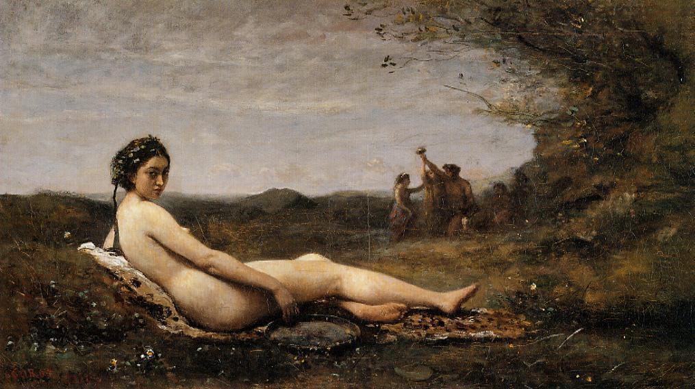Wikioo.org - The Encyclopedia of Fine Arts - Painting, Artwork by Jean Baptiste Camille Corot - Repose